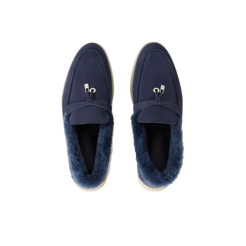 Loro Piana Summer Charms Walk Loafers Women's Blue-4