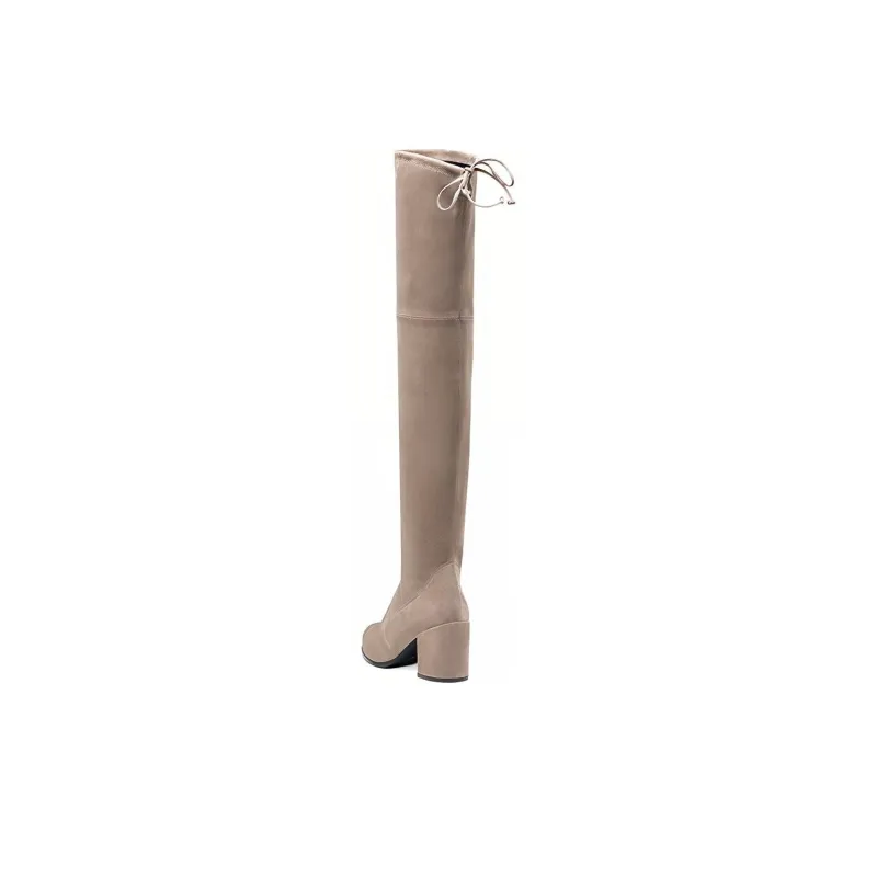 Stuart Weitzman/SW Tieland Knee-High Boots 6.5m Women's Warm Taupe Gray-1