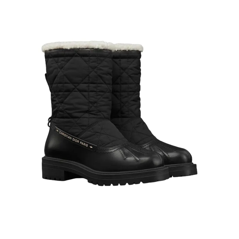 DIOR Frozen-D Ankle-Length Snow Boots Women's Black-3