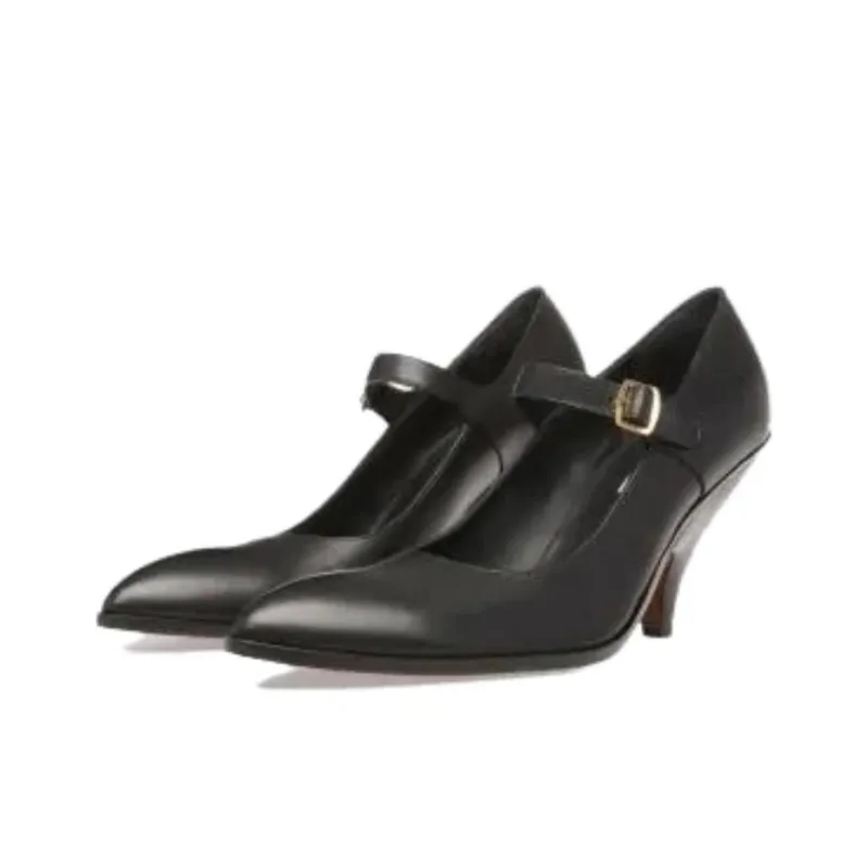 BALLY Laredo Slim Heel High Heels 8.5cm Women's Black-3