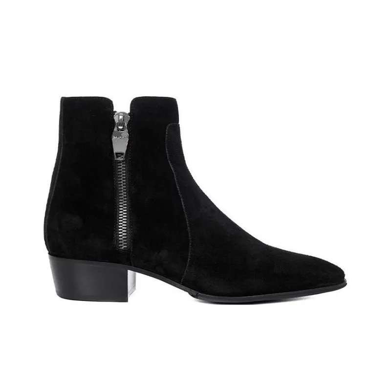 BALMAIN Ankle Boots Men Black-1