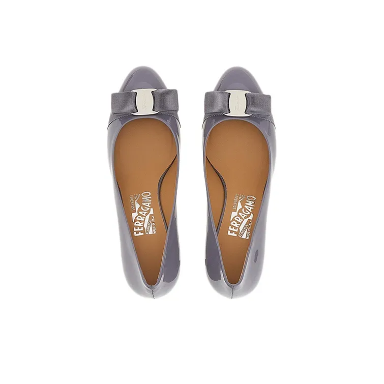 FERRAGAMO Slim Heel High Heels 7cm Women's Purple-2