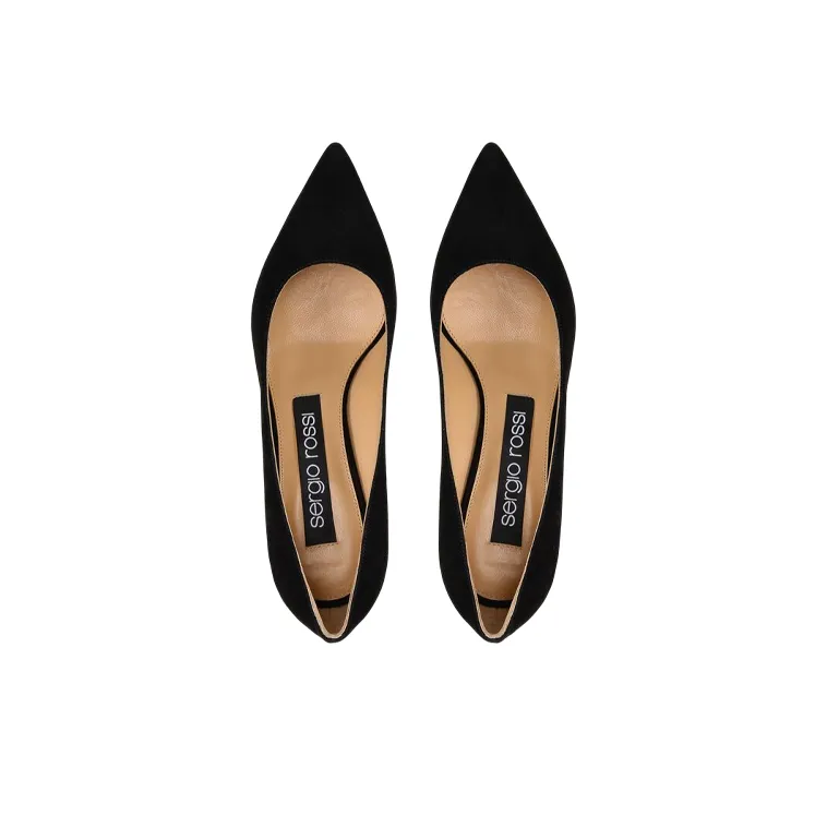 SERGIO ROSSI Godiva Slim Heel High Heels Women's Black-3