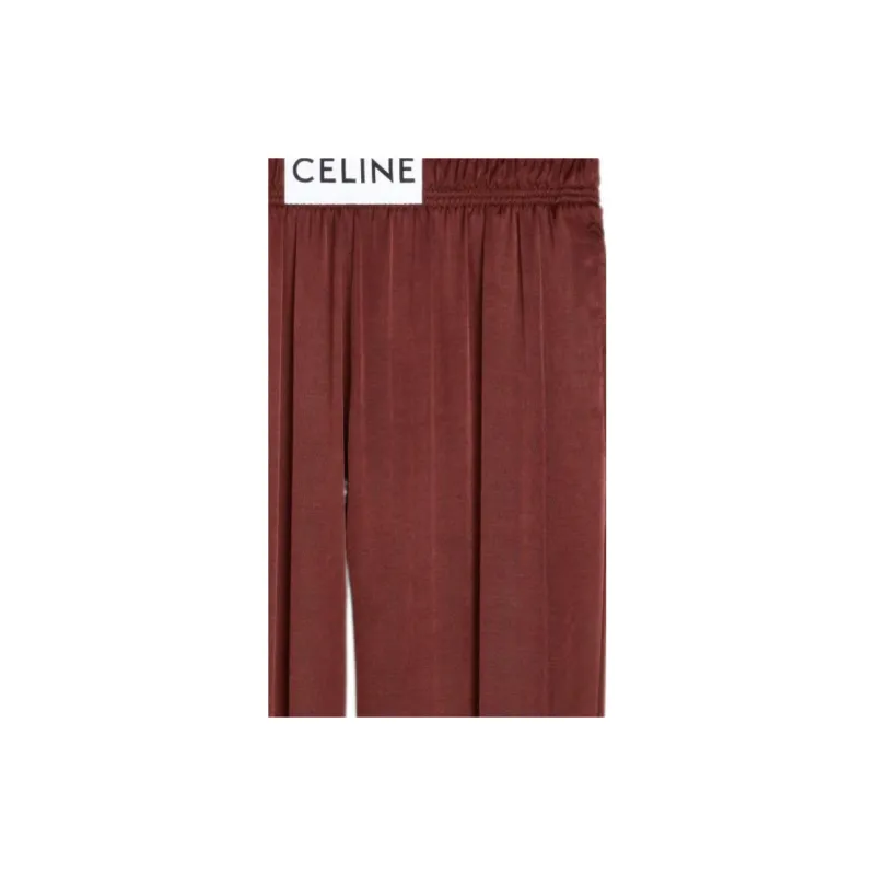 CELINE Knitted Sweatpants Women's Grape Garden Green-3