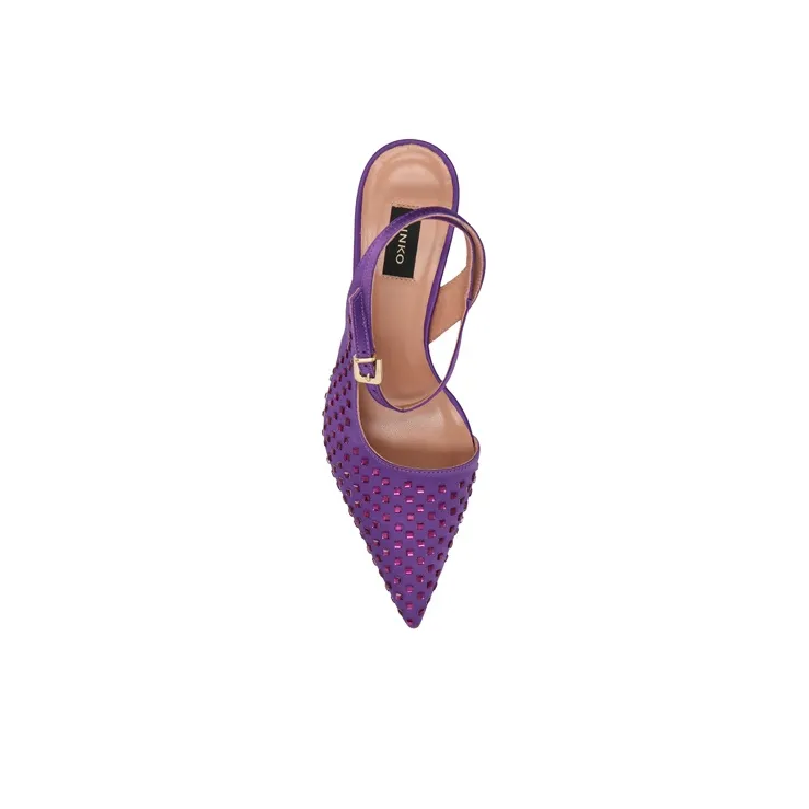PINKO Slim Heel High Heels 4cm Women's Purple-2