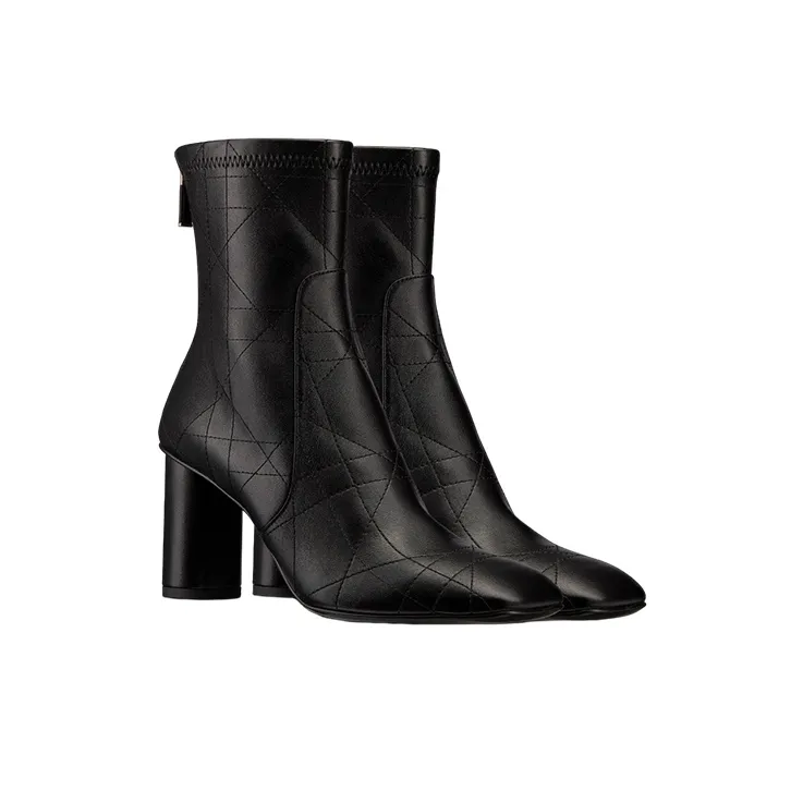 DIOR D-Shadow Ankle Boots 8cm Women's Black-2