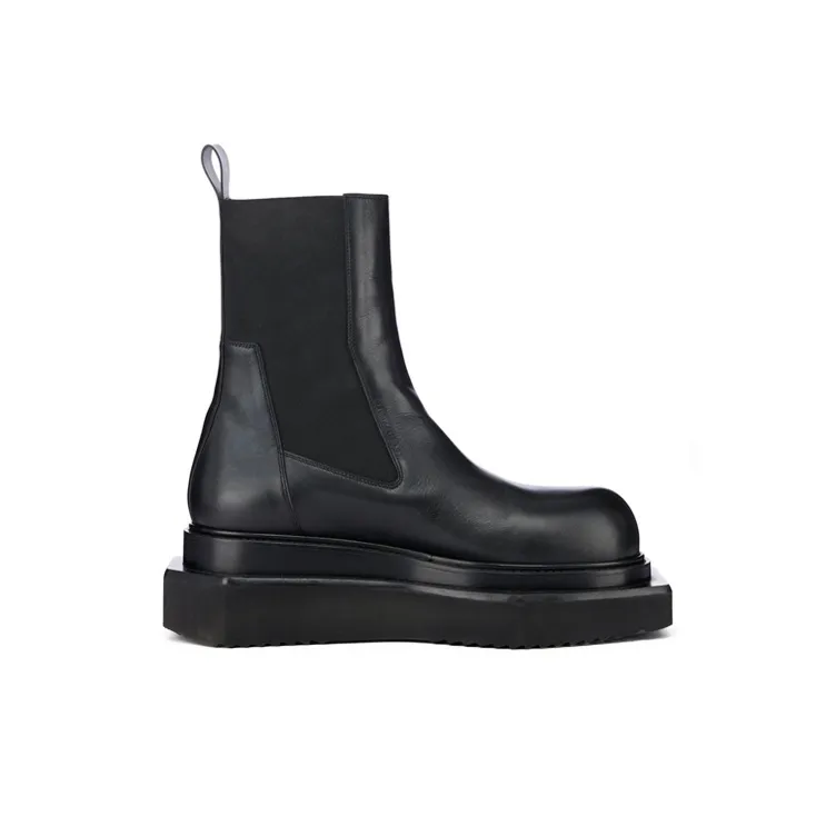 RICK OWENS/RO Beatle Turbo Cyclops Short Chelsea Boots Men's Black-1