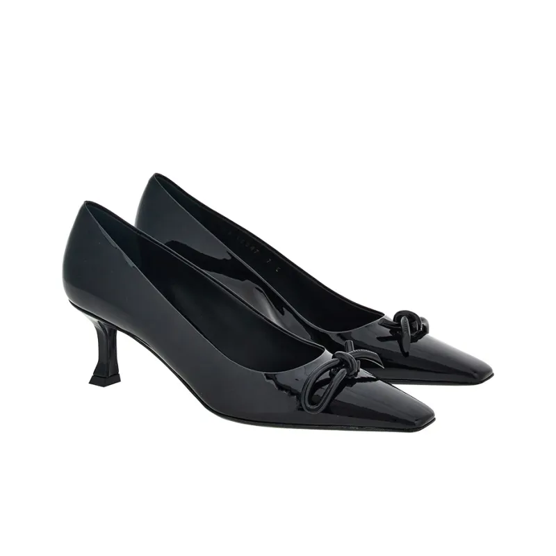 FERRAGAMO 60mm Bow-detailing Leather Pumps-1
