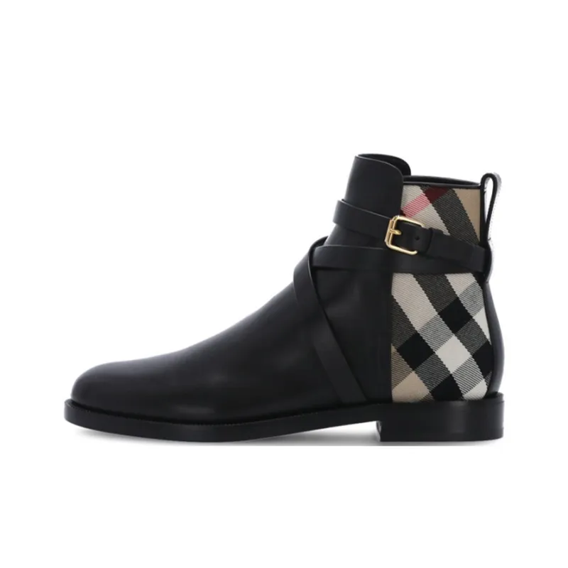 Burberry Schwarz Ankle Boots Women's Black-0