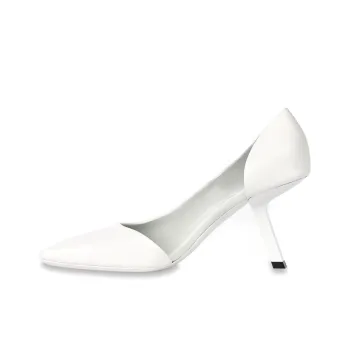 Balenciaga D'orsay Slim Heel High Heels Women's White