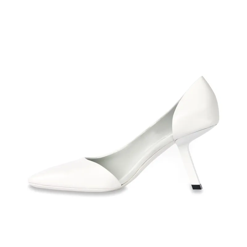 Balenciaga D'orsay Slim Heel High Heels Women's White-0