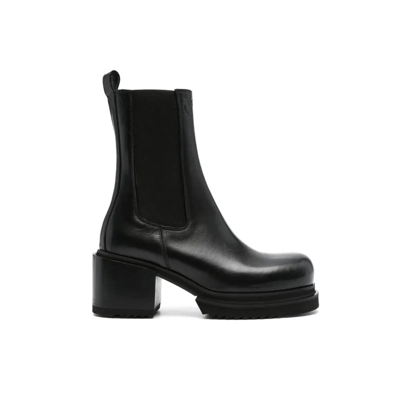 PINKO 70mm Logo debossed Leather Ankle Boots Women's-1