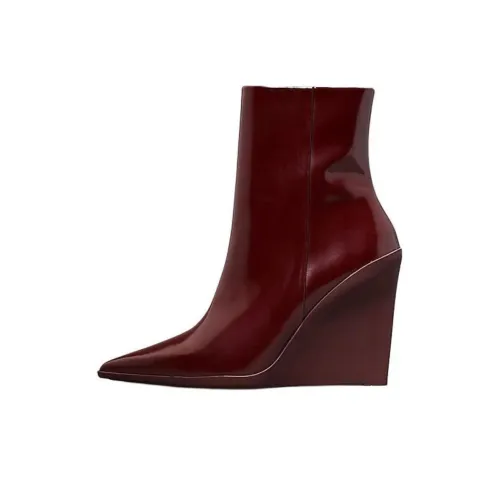CALVIN KLEIN Ankle Boots 9cm Women's Maroon
