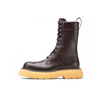 Bottega Veneta The Bounce Leather Boots Brown