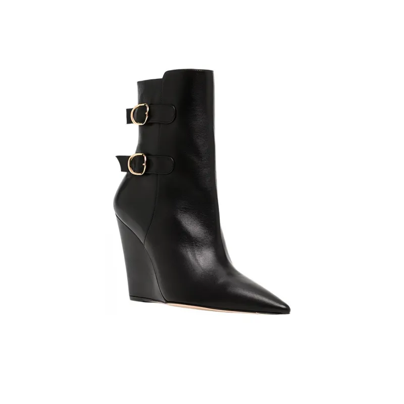 stuart weitzman Pointed toe 100mm Wedge Boots-2