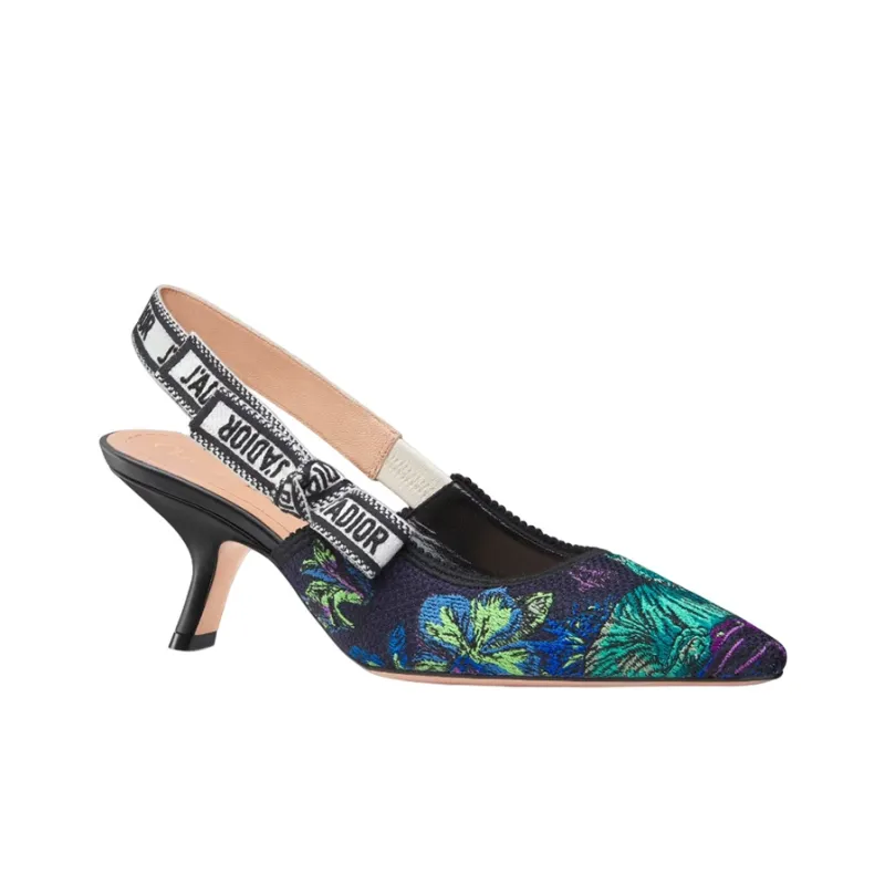 DIOR J'Adior Slim Heel High Heels 6.5cm Women's Black Purple-2