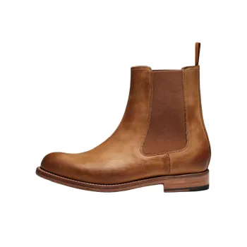 GRENSON Milo Short Chelsea Boots Men's Brown