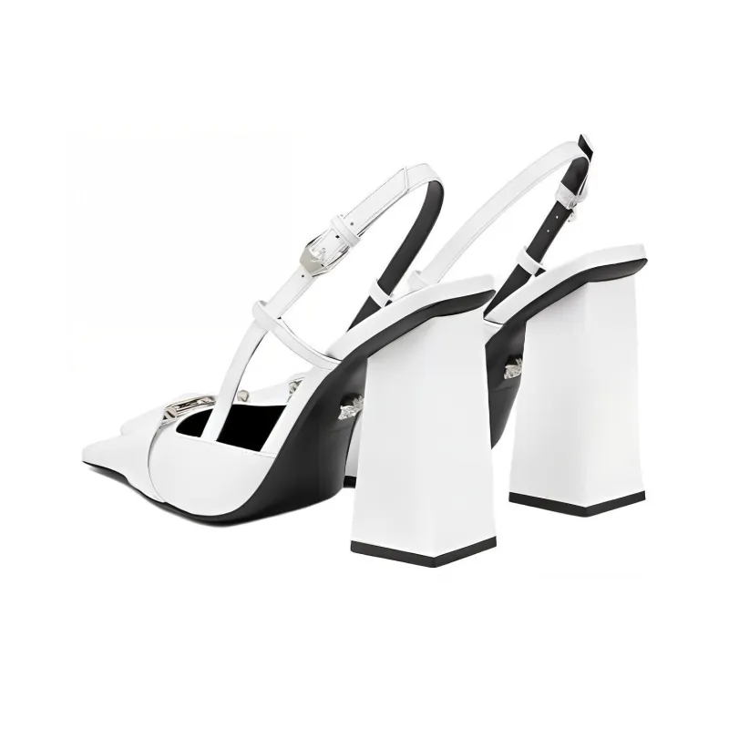 VERSACE Medusa Head Leather Pumps-3