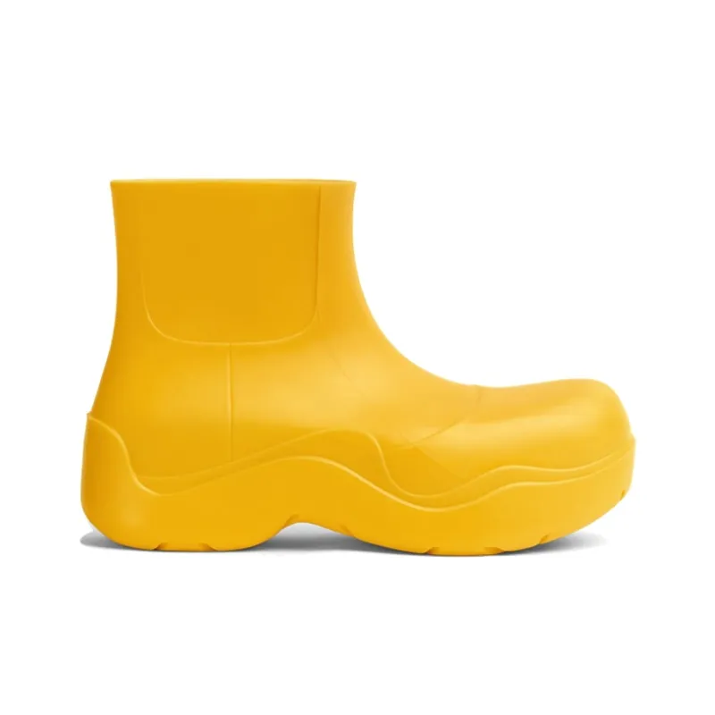 Bottega Veneta Puddle Rain Boots Ankle Boots Women's Yellow-1