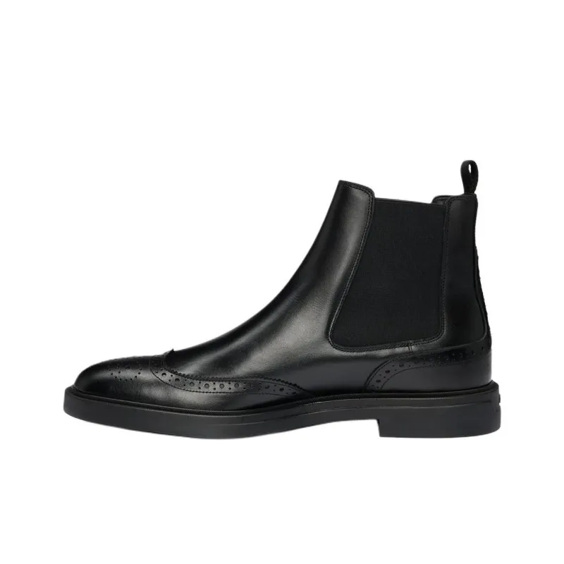 HUGO BOSS Short Chelsea Boots Men's Black-0