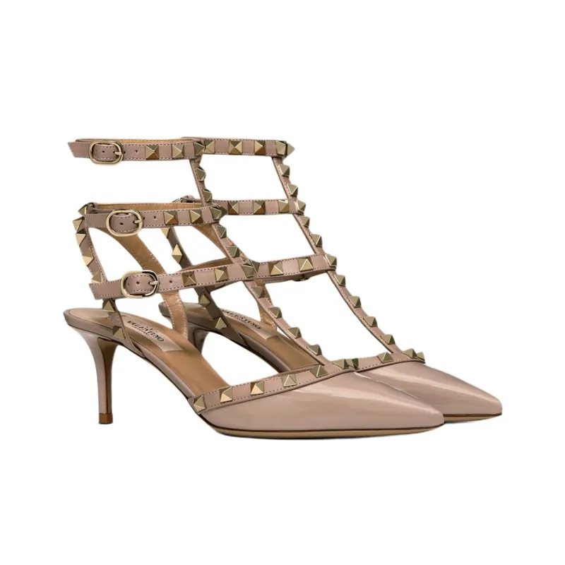 Valentino Garavani Rockstud Pointed Toe Caged Pumps-2