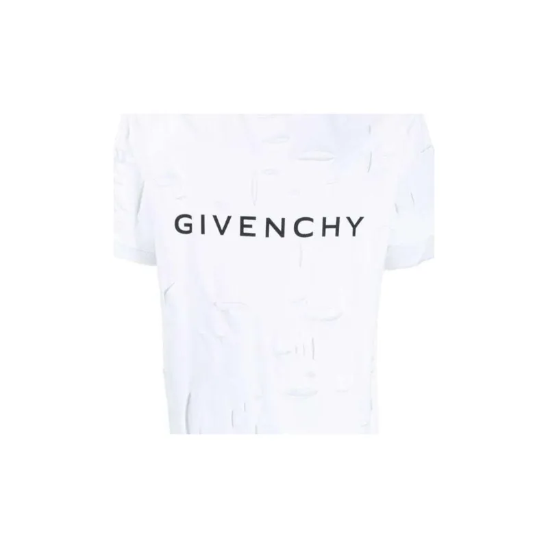 Givenchy 2 Layers Classic Fit Hole T Shirt-4