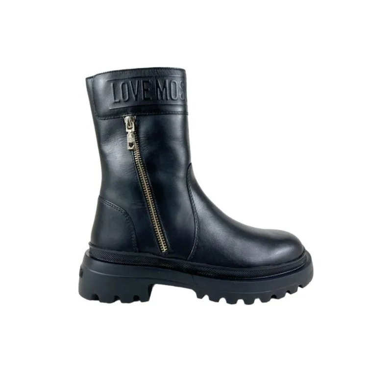 LOVE MOSCHINO Ankle Boots 5cm Women's Black-1