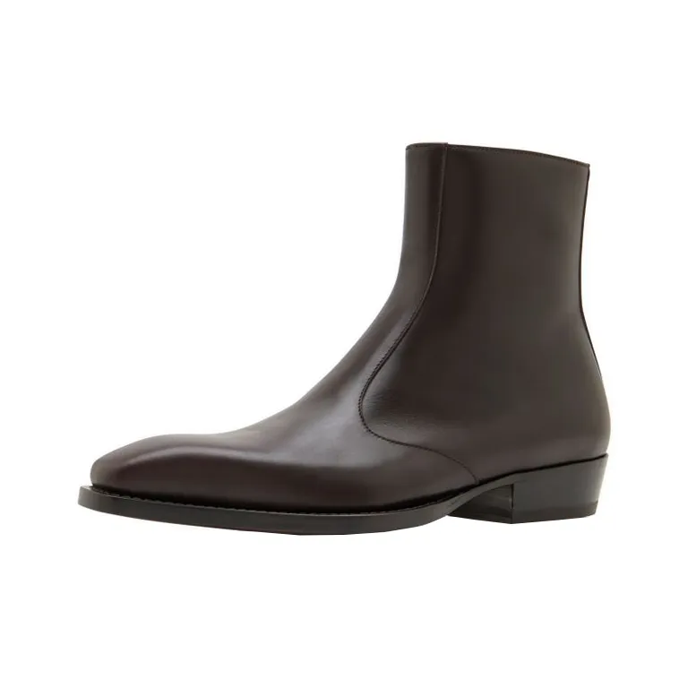 MANOLO BLAHNIK Sloane Ankle Boots 3cm Men's Brown-2