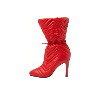 GUCCI Gg Matelasse 95mm Boots Rot Women's