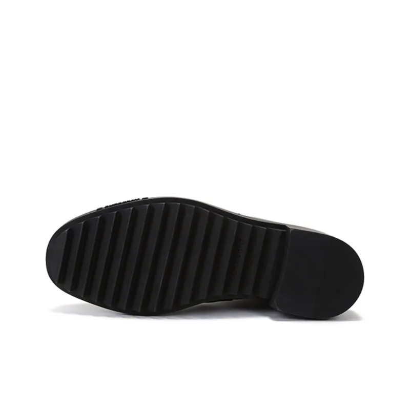 Burberry Check panel Ankle Boots Black Brown-5