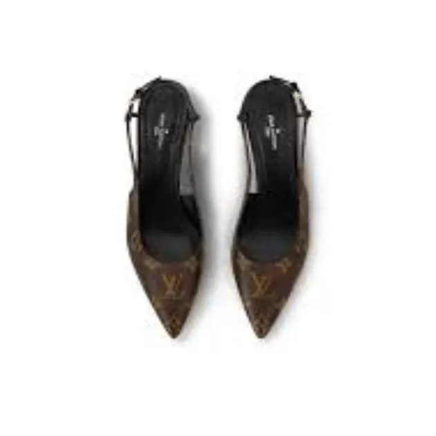 LOUIS VUITTON Chérie Slim Heel High Heels Women's Brown-4