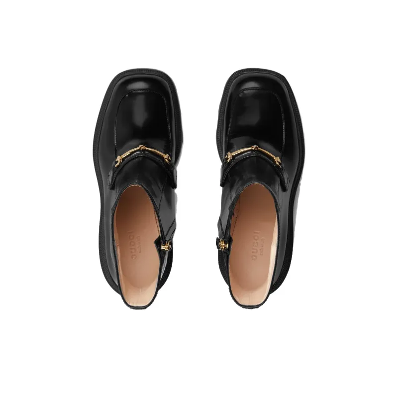 GUCCI 72mm Horsebit-detail Leather Boots-2