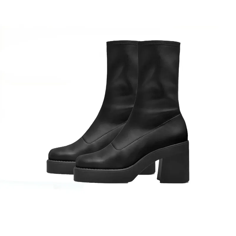 MIISTA Ankle Boots 8.5cm Women's Black-1