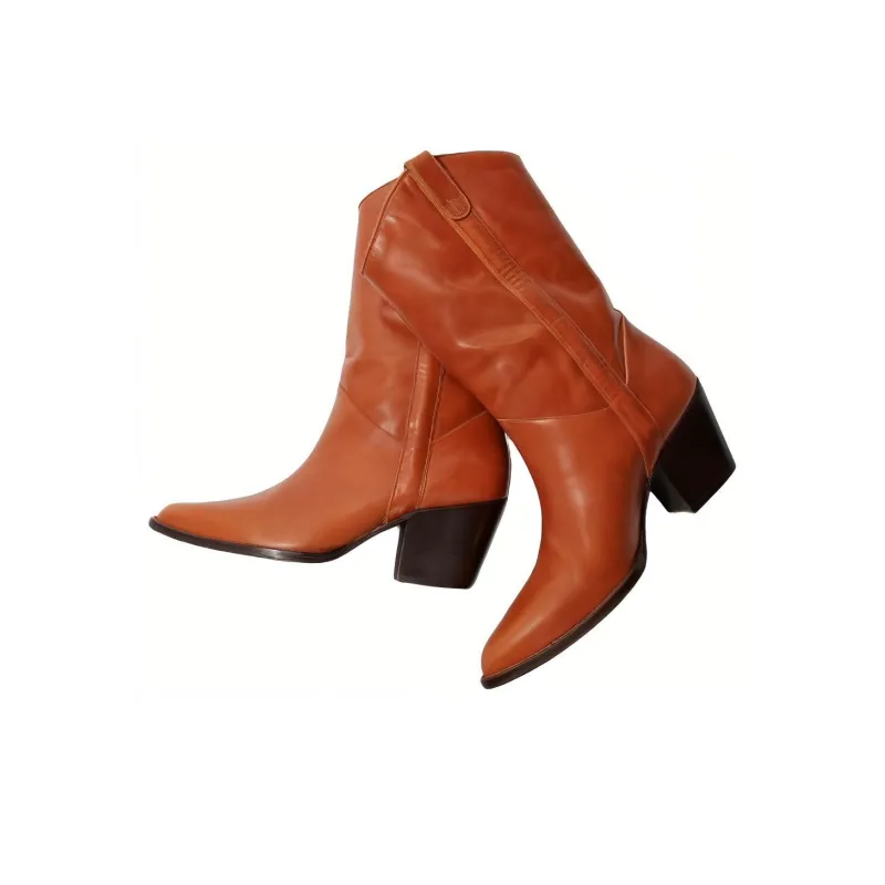 Maje Ankle Boots 7cm Women's Orange-3