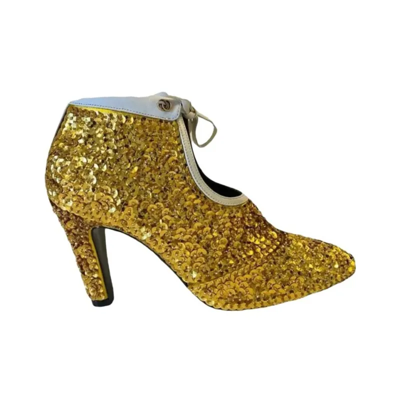 GUCCI High Heels Women's Gold-1