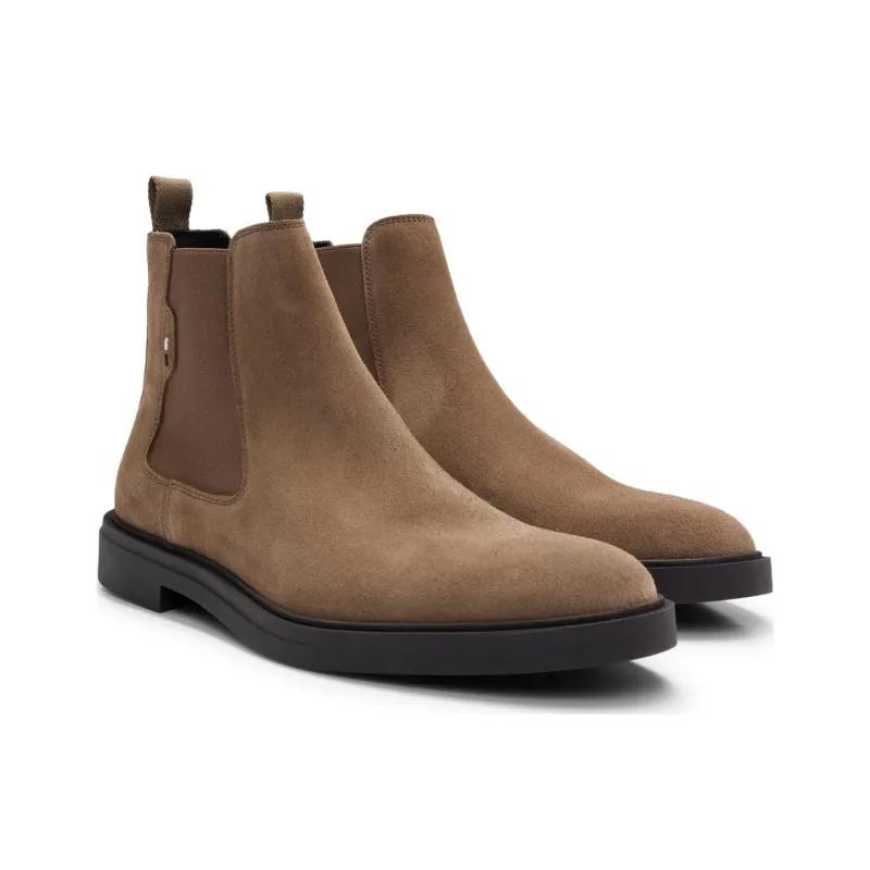 BOSS Calev Elasticated-panels Suede Boots-2