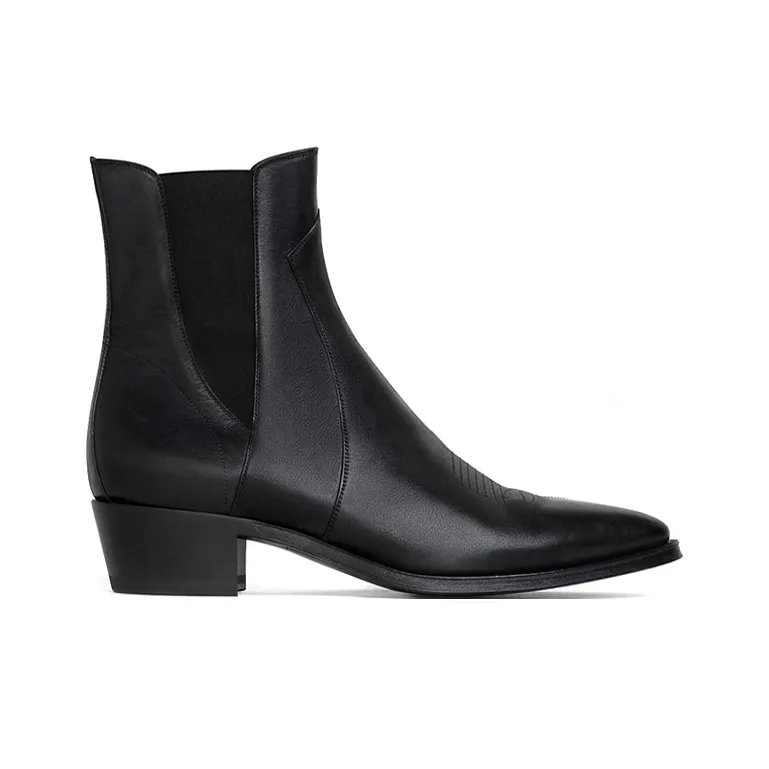 CELINE Camargue Short Chelsea Boots Men's Black-2