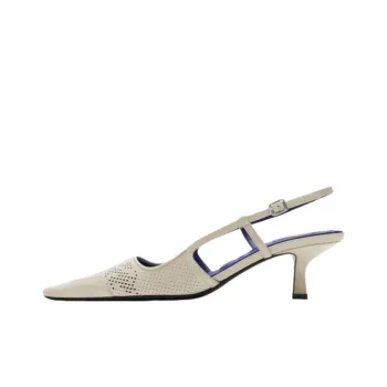 Burberry Slim Heel High Heels 5cm Women's Ivory White