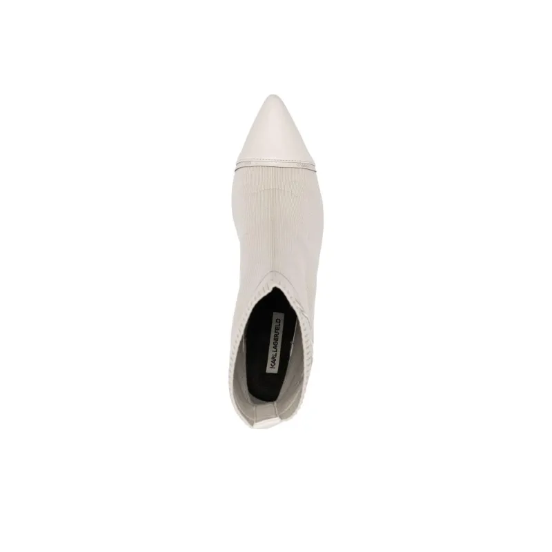 KARL LAGERFELD Pandara Pointed-toe Ankle Boots-4