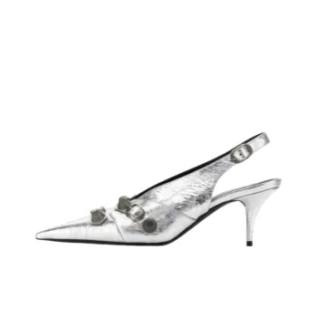 Balenciaga Knife Slim Heel High Heels Women's Silver