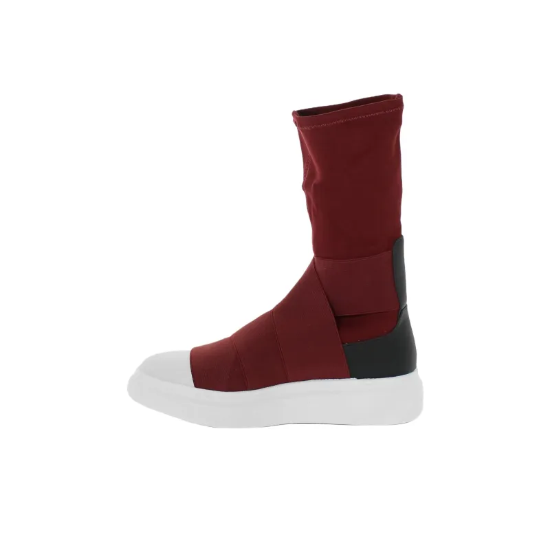 FESSURA Edge Midmask Ankle Boots 4cm Women's Red-0