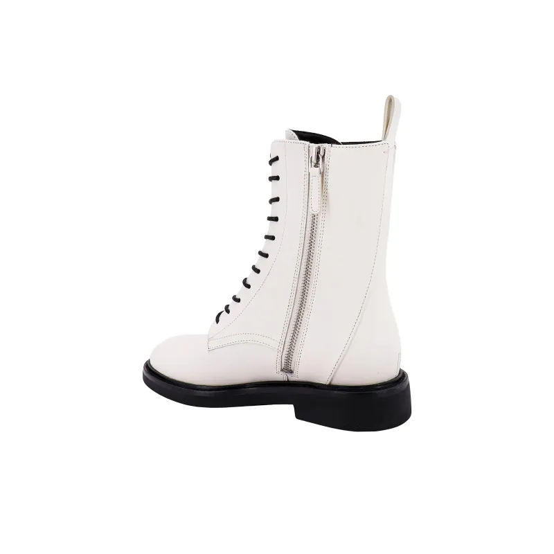 TORY BURCH Double T-embossed Leather Boots-4