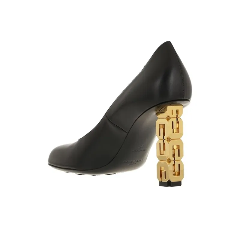 Givenchy G Cube Irregular Heel High Heels 9cm Women's Black-3