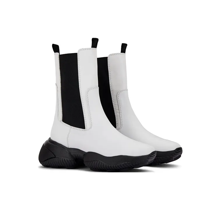 HOGAN Round Toe Chunky Boots Women's-2