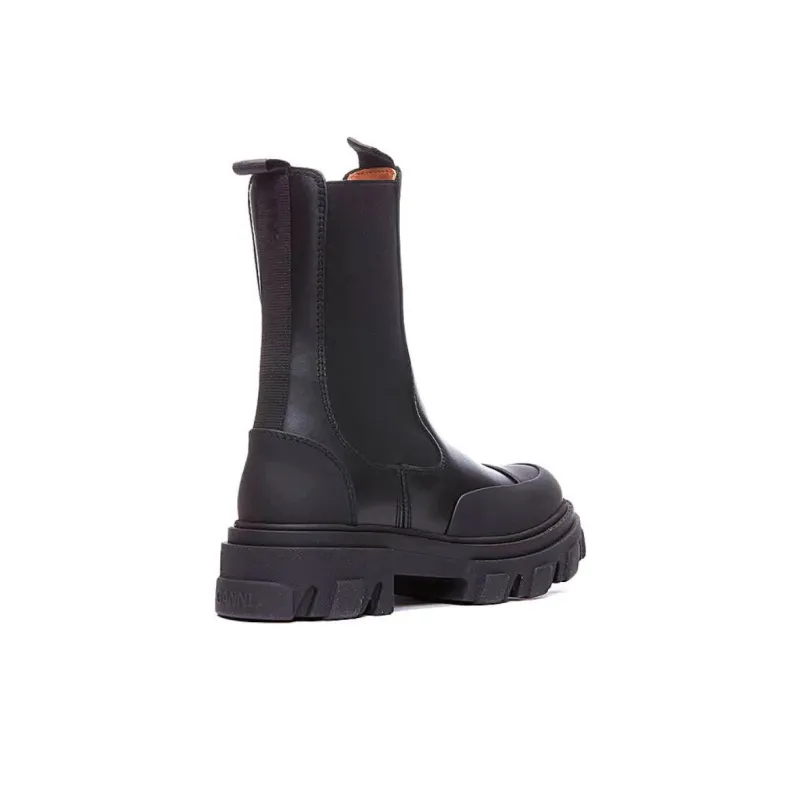 GANNI Cleated Faux-leather Chelsea Boots-3