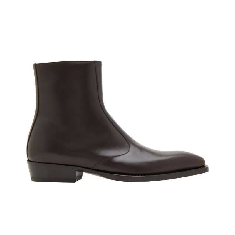 MANOLO BLAHNIK Sloane Ankle Boots 3cm Men's Brown-1