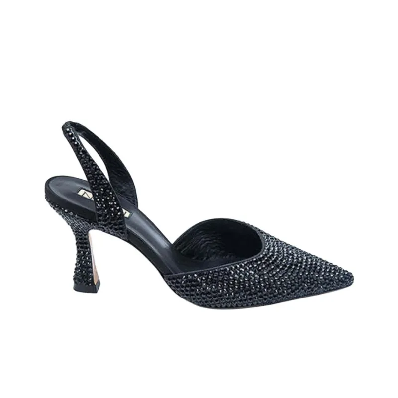 NICOLI Hayley Slim Heel High Heels 8cm Women's Black-1