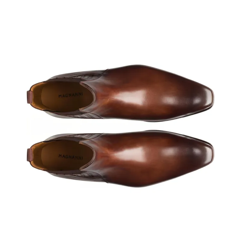 Magnanni Santo Short Chelsea Boots Men's Brown-3
