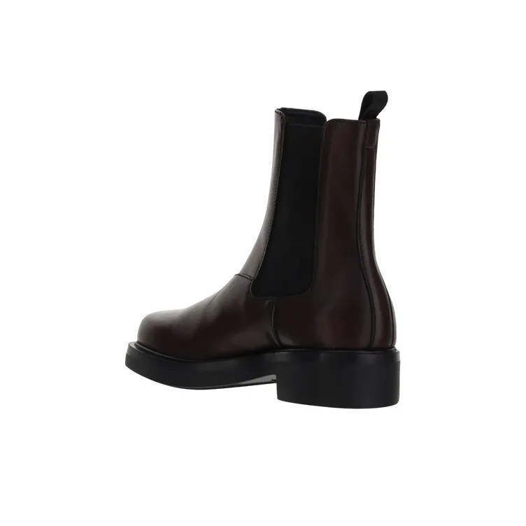 PRADA Short Chelsea Boots Men's Dark Purple-3