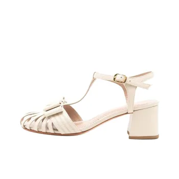 Sarah Chofakian Marly Block Heel High Heels 4.5cm Women's White